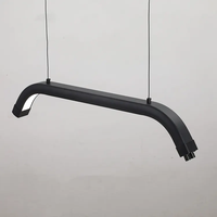 Lampe à tube demi-lune en aluminium 48W à hauteur réglable avec bouton pour ongles de salon de beauté