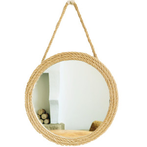 <span class=keywords><strong>Espejo</strong></span> <span class=keywords><strong>Redondo</strong></span> de Pared de Yute Vintage, Estilo Bohemio, <span class=keywords><strong>Espejo</strong></span> de Maquillaje Colgante <span class=keywords><strong>para</strong></span> Baño y Decoración del Hogar - Product Image 5