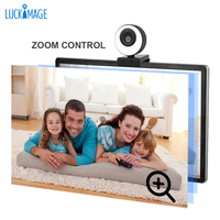 Cámara Web USB 1080P 60fps con Luz LED de Relleno, Sensor CMOS y Dos Micrófonos Integrados para Transmisión en Vivo