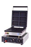 Forme carrée commerciale robuste 2 pièces gaufrier électrique belge gaufrier boulanger machine snack machine