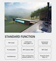 Piscine conteneur métallique pour expédition, piscine conteneur en fibre de verre multi-angle, prix conteneur 40 pieds