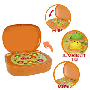 QS usine OEM Portable sac à main électrique à main dessin animé ours cochon tigre chien Animal Whack taupe jeu enfants jouet avec musique - Product Image 2