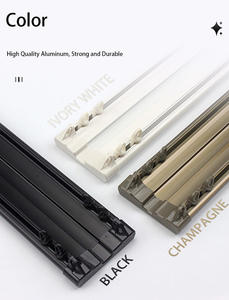High Quality Aluminum Alloy Ceiling Double Curtain Rail Set for <b>Window</b> Use Home Decor Double Roller Blind Curtain Track Set Curt - Product Image 4