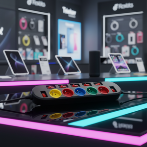 Prise de rallonge standard française personnalisée 5 interrupteurs individuels Pologne carte d'extension électrique ignifuge - Product Image 4