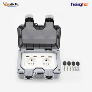 ปลั๊กไฟคู่มาตรฐานเยอรมันสำหรับภายนอกอาคาร พร้อมพอร์ต USB กล่องกันน้ำ IP66 วัสดุ ABS 230V - Product Image 3