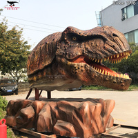 Usine de dinosaures animatroniques interactifs grandeur nature, dinosaures réalistes avec capteur de mouvement pour parcs à thème