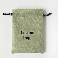 Pochette d'emballage de pain en lin de jute de logo personnalisé en gros sacs de bonbons en toile de jute avec cordon de serrage