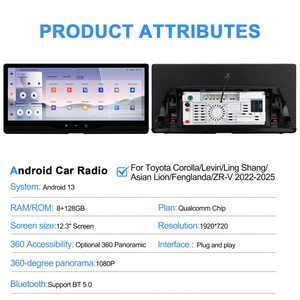 Navihua for Toyota Corolla 2019-2024 New Arrival 12.3'' Android Car Radio GPS Navigation Multimedia Auto Stereo <b>Wireless</b> Carplay - Product Image 5