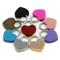 Mini serrure de sac à bagages en forme de cœur, cadenas de gymnastique avec clés, cadenas pour sac à main, petit artisanat, boîte de journal
