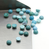 Vente en gros d'usine, turquoise naturelle en vrac, cabochon rond taillé, 3,0 mm, pierre précieuse en vrac pour la fabrication de bijoux