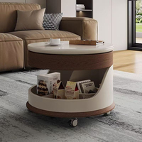 Mesa de Centro Moderna para el Hogar, Mueble Multifuncional con Almacenamiento Integrado, Mesa Auxiliar para Sofá con Altura Ajustable