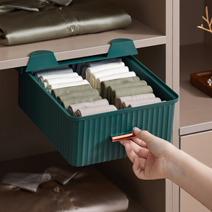 Home Decor <b>Drawer</b> <b>Storage</b> <b>Box</b> Rectangular Wall Mounted PP Plastic Space Saving Clothing Organizer - Product Image 3