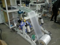 Machine automatique DZB-A500 pour la fabrication de sacs en plastique à double couche, pour sacs de courses de supermarché, sacs à poignée, sacs à fond plat et sacs à rouleaux sans noyau
