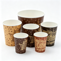 Gobelets en papier jetables industriels personnalisables, à paroi simple, durables, étanches, recyclables, écologiques, de qualité alimentaire