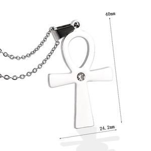 Pendentif croix Ankh égyptienne ancienne en acier inoxydable pour collier, pour hommes et femmes, couleur argent et or, amulette rétro, bijoux, cadeaux - Product Image 3