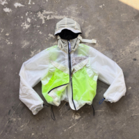 Vestes coupe-vent pour hommes, légères, en nylon et polyester, à fermeture éclair, à capuche, pour la randonnée, séchage rapide, course à pied, en plein air