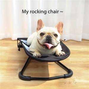 Chaise de <span class=keywords><strong>lit</strong></span> à bascule portable réglable pour animaux de compagnie Nouveau design <span class=keywords><strong>Lit</strong></span> pour <span class=keywords><strong>chien</strong></span> surélevé pliable avec tissu en maille Motif solide Effet <span class=keywords><strong>apaisant</strong></span> - Product Image 2