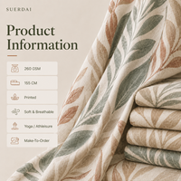 Tissu jersey extensible en coton imprimé sur mesure pour la production de vêtements de yoga – Fournisseur d'impression personnalisée
