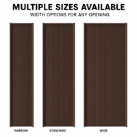 Porte intérieure moderne en PVC Noyer foncé, panneau rainuré à rayures, finition grain de bois mat pour chambre et appartement
