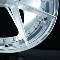 Jantes forgées sur mesure pour performances de course, finition chrome poli
