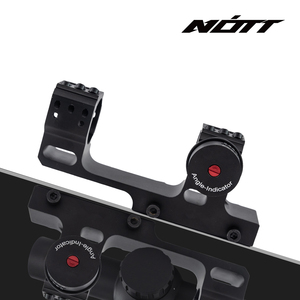 ขายึดกล้องเล็ง NOTT สำหรับท่อขนาด 30 มม., ความสูงตรงกลาง 1.6 นิ้ว สำหรับการล่าสัตว์และอุปกรณ์ออปติกกลางแจ้ง, พร้อมตัวหนีบแบบสามสกรูและระดับน้ำ - Product Image 1