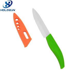 Cibo promozionale sicuro <span class=keywords><strong>4</strong></span> pollici cucina ceramica multiuso coltello con guaina e colorato manico morbido per l'uso quotidiano - Product Image 2