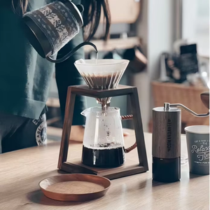 Support de filtre à café en bois de noyer réutilisable et écologique, support pour café à verser, cadeau - Product Image 4