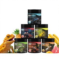 Op insecten gebaseerd fruitpoeder reptielenvoer voor gekko's, baardagamen, blauwtongskinken & hagedissen - Voedzame probiotica 90g