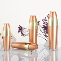 Bouteille à pompe de luxe personnalisée bouteille de soin du visage vide en or pot de crème en forme de boule ensemble d'emballage cosmétique en plastique acrylique
