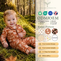 Ensemble de vêtements pour fille, tout-petit, unisexe, en fibre de bambou, boutonné sur le devant, imprimé citrouille et jardin, Thanksgiving, impression personnalisée, vente en gros, ODM, OEM