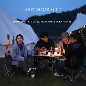Outils de <span class=keywords><strong>Camping</strong></span> portables Table pliante d'extérieur ensemble de chaises Table de pique-nique en alliage d'aluminium - Product Image 4