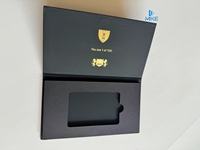 Emballage de cartes en papier avec estampage à chaud doré NFC pour cartes de membre