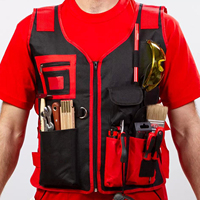 Chaqueta de herramientas de construcción de carpintero electricista para hombres de fábrica de Tailandia, chaleco OEM personalizable con logotipo para trabajos eléctricos