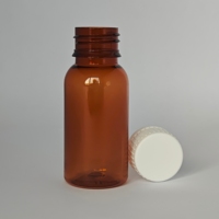 Bouteille PET 60 ml, couleur et logo OEM |   Bouteille vide de qualité pharmaceutique pour médicaments liquides oraux, sirop contre la toux |   Usine de vente en gros