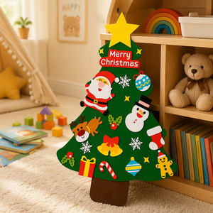 Décoration <span class=keywords><strong>de</strong></span> Noël DIY écologique et mignonne en feutre : Arbre <span class=keywords><strong>de</strong></span> Noël mural ou ornement <span class=keywords><strong>de</strong></span> table à <span class=keywords><strong>faire</strong></span> <span class=keywords><strong>soi</strong></span>-même - Product Image 4