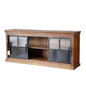 Buffet en bois fait main de style vintage avec des sculptures exquises, parfait pour le rangement dans la salle à manger et les intérieurs élégants. - Product Image 3