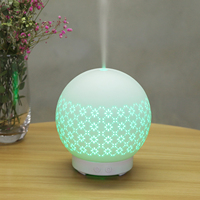 Diffuseur d'huiles essentielles à brume froide ultrasonique en céramique, super beau motif d'art, diffuseur de veilleuse de couleur pour la maison