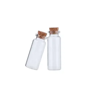2ml 3ml 4ml 5ml 6ml 7ml 8ml 10ml 12ml 15ml 20ml 30ml New Vial Transparent Glass Bottle With Cork