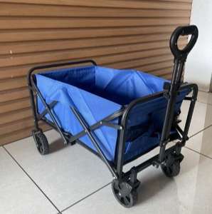 Nouveau <span class=keywords><strong>Camping</strong></span> en plein air voiture pliante <span class=keywords><strong>Camping</strong></span> petite remorque Camp chariot Portable pliant Simple tige voiture - Product Image 5