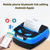 Printer Gigi Biru 80Mm, Printer Tanda Terima Kecil Portabel Thermal Printer Mini Xprinter XP-P810 3 Inci