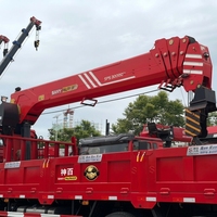 Truk Crane Shacman 12 Ton yang Dapat Disesuaikan, Dilengkapi Crane 6x4 dengan Boom Hidrolik Teleskopik dan Boom Lurus