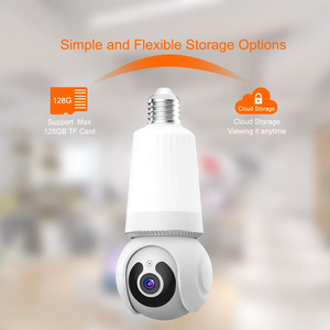 Caméra ampoule E27 3MP avec moniteur <span class=keywords><strong>Wifi</strong></span>, ampoule LED, zoom 10X, caméra sans fil 2 en 1, CCTV PTZ, suivi IA, audio bidirectionnel, vision nocturne - Product Image 3