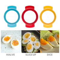 Coupe-œufs 3-en-1 multifonction pour œufs durs, coupe-œufs en forme de fleur, pour tranches fines, outil de découpe d'œufs pour la cuisine, préparation de salades et petit-déjeuner