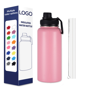 32oz Insulated Stainless Steel Water Cup Design Thermal Bottle Multi-Color Options Including Handle Lid - Product Image 1