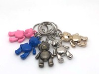 Llavero de Metal Personalizado con Forma de Oso, Bonito y Moderno, Grabable, para Fabricantes OEM al por Mayor