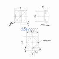 Conector Coaxial RF GPO SMP de Ángulo Recto para Montaje SMT en PCB