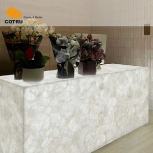 <span class=keywords><strong>Comptoirs</strong></span> en quartzite Cristallo Cotrustone, polis, translucides, pour <span class=keywords><strong>cuisine</strong></span> <span class=keywords><strong>de</strong></span> villa ou d'hôtel - Product Image 3