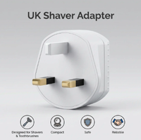 Adaptateur de Voyage Universel pour Rasoir, Convertisseur de Prise UK 250V 16A en Matériau PP, Usage Résidentiel/Général
