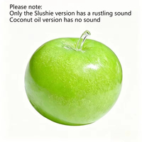 Jouet sensoriel anti-stress vert pomme Slushie, moelleux, craquant, malléable, non rebondissant, à récupération lente, force de préhension moyenne, cadeau