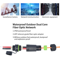 Connecteur rapide multimode LC APC UPC audio et vidéo IP68 en nylon, étanche, à raccordement mécanique rapide, pour FTTH, mini 50-55 mm